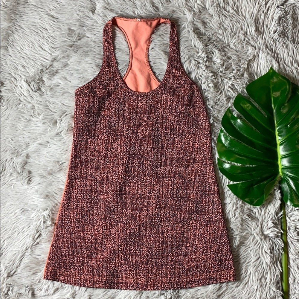 Lululemon cool racerback bubbles sunny coral